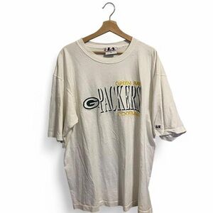 Logo Athletic Green Bay Packers Embroidered White T shirt